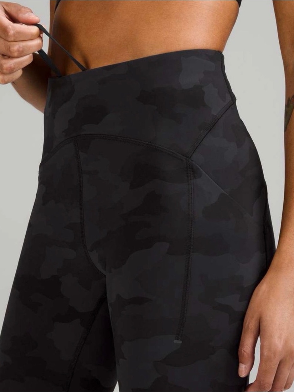 Lululemon High-Waist Camo Performance Leggings - Black